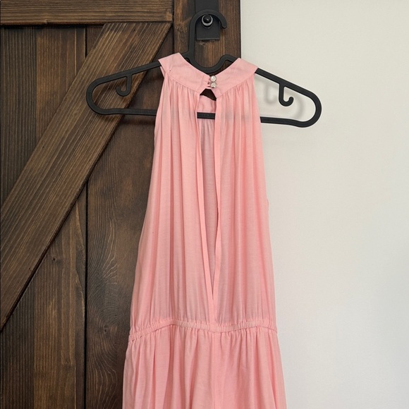 🎉 Pink Sleeveless High Neck Wide Leg Jumpsuit - Picture 5 of 6